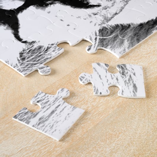 Schwarz-Weiß-Lion Puzzle (Seite)