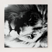Schwarz-Weiß-Lion Puzzle (Horizontal)