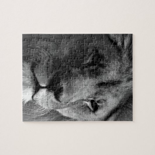 Schwarz-Weiß-Lion Puzzle (Horizontal)