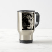 Schwarz-Weiß-Lion Reisebecher (VorderseiteRechts)