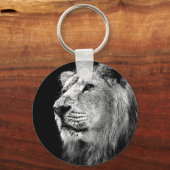 Schwarz-Weiß-Lion Schlüsselanhänger (Vorderseite)
