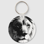Schwarz-Weiß-Lion Schlüsselanhänger (Vorderseite)