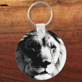 Schwarz-Weiß-Lion Schlüsselanhänger (Vorderseite)