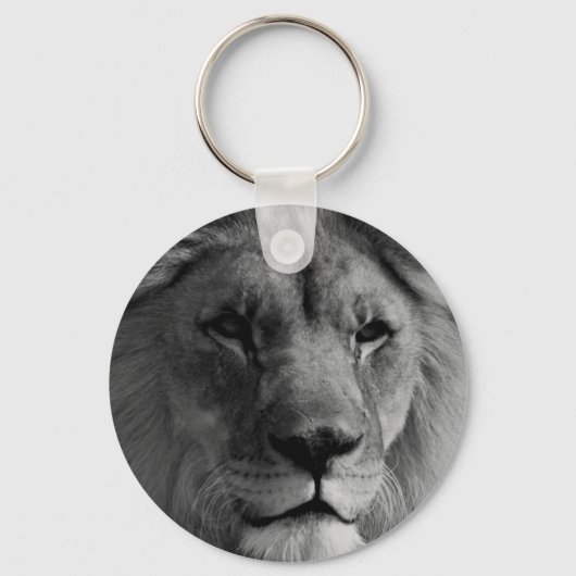 Schwarz-Weiß-Lion Schlüsselanhänger (Vorderseite)