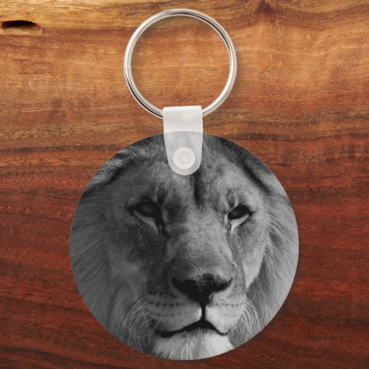 Schwarz-Weiß-Lion Schlüsselanhänger (Vorderseite)