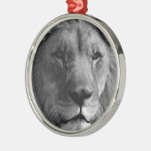 Schwarz-Weiß-Lion Silbernes Ornament (Links)