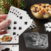 Schwarz-Weiß-Lion Spielkarten (In Situ)