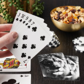 Schwarz-Weiß-Lion Spielkarten (In Situ)
