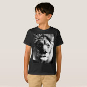Schwarz-Weiß-Lion T-Shirt (Vorne ganz)