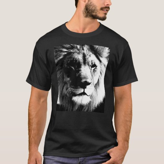 Schwarz-Weiß-Lion T-Shirt (Vorderseite)