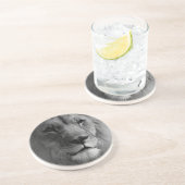 Schwarz-Weiß-Lion Untersetzer (Seite)