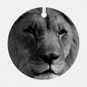 Schwarz-Weiß-Lion Weihnachtsschmuck