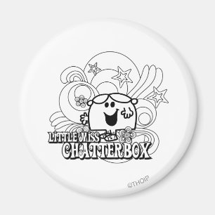 Schwarz-Weiß Little Miss Chatterbox Magnet