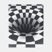 Schwarz-Weiß-Loch Fleecedecke (Vorderseite)