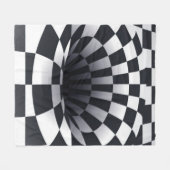 Schwarz-Weiß-Loch Fleecedecke (Vorderseite (Horizontal))