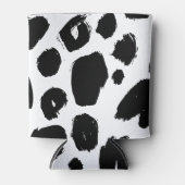 Schwarz-Weiß-Loepard-Druckknopf gefärbt Dosenkühler (Vorderseite)