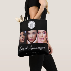 Schwarz-Weiß-Logo 3 Foto Make-up-Studio Tasche