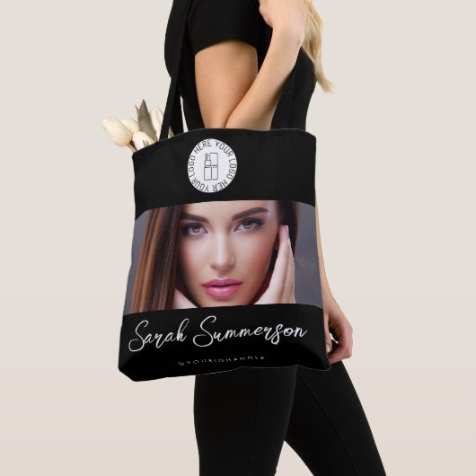 Schwarz-Weiß-Logo-Foto-Makeup-Studio Tasche (Von Nahem)