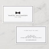 Schwarz/Weiß-Logo für die klassische Krawatte von Visitenkarte (Vorne/Hinten)