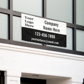 Schwarz-Weiß-Logo für Ihr Unternehmen Banner (Äußeres Gebäude)