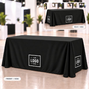 Schwarz-Weiß-Logo Geschäftsfördernd Tischdecke