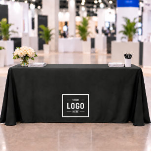 Schwarz-Weiß-Logo Geschäftsfördernd Tischdecke