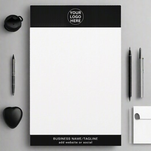Schwarz-Weiß-Logo l Werbemarken für Unternehmen Briefpapier