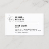 Schwarz/Weiß-Logo mit abstrakter geometrischer Arc Visitenkarte (Rückseite)