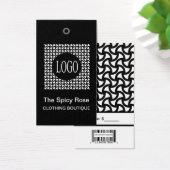 Schwarz-Weiß-Logo mit Bar Code-Preismarken (Schreibtisch)