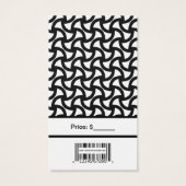 Schwarz-Weiß-Logo mit Bar Code-Preismarken (Rückseite)