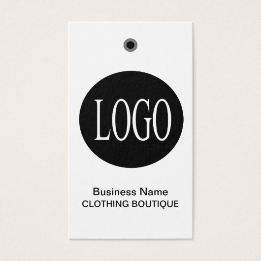 Schwarz-Weiß-Logo mit Bar Code-Preismarken (Vorderseite)