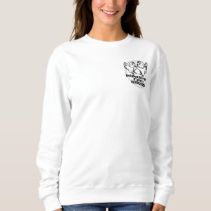 Schwarz-Weiß-Logo (nur vorne) Sweatshirt für Fraue