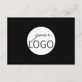 Schwarz-Weiß-Logo-Paket für Unternehmen Begleitkarte (Rückseite)