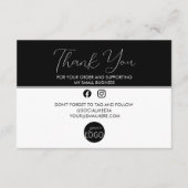 Schwarz-Weiß-Logo-Paket für Unternehmen Begleitkarte (Vorderseite)