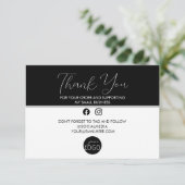 Schwarz-Weiß-Logo-Paket für Unternehmen Begleitkarte (Stehend Vorderseite)