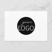 Schwarz-Weiß-Logo-Paket für Unternehmen Begleitkarte (Rückseite)