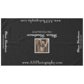 Schwarz-Weiß-Logo und Website-Veranstaltung Tischdecke (Vorderseite (Horizontal))