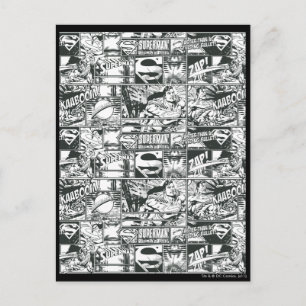 Schwarz-Weiß-Logos Postkarte