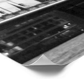 Schwarz-weiß London Tower Bridge UK Travel Poster (Ecke)