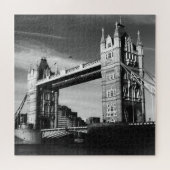 Schwarz-weiß LondonTower Bridge Art Travel Puzzle (Horizontal)