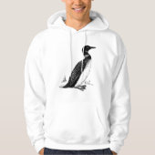 Schwarz-Weiß-Loon Zeichnend Hoodie (Vorderseite)