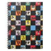 Schwarz-Weiß-LOONEY TUNES™ in bunten Schachbretter Notizblock (Vorderseite)