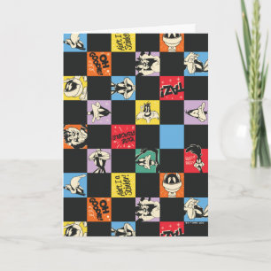 Schwarz-Weiß LOONEY TUNES™ in farbenfrohem Schachb Karte