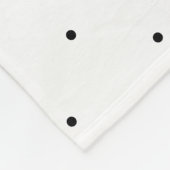 Schwarz-Weiß-Lorbeer-Monogramm-Punktmuster Fleecedecke (Ecke)