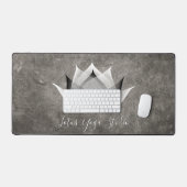 Schwarz-Weiß-Lotus Modernes, einzigartiges Yoga Gr Schreibtischunterlage (Tastatur & Maus)