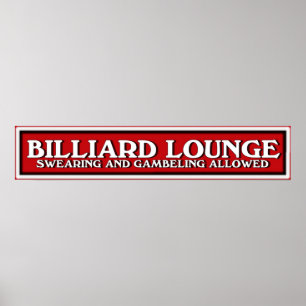 Schwarz-Weiß-Lounge-Zeichen Poster