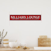 Schwarz-Weiß-Lounge-Zeichen Poster (Küche)