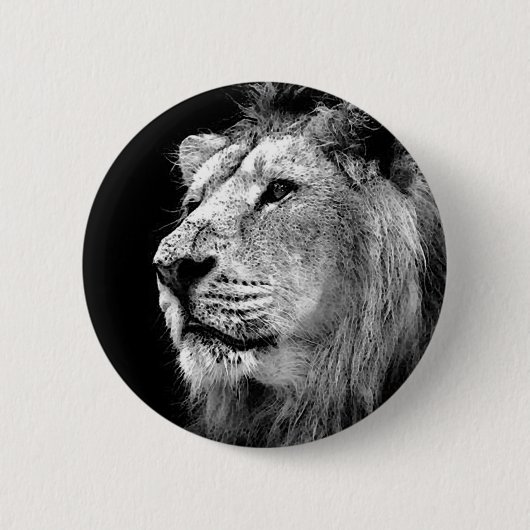 Schwarz-Weiß-Löwe Button (Vorderseite)