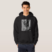 Schwarz-Weiß-Löwe Hoodie (Vorne ganz)