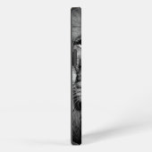 Schwarz-Weiß-Löwe iPhone Hülle (Rechte Seite)